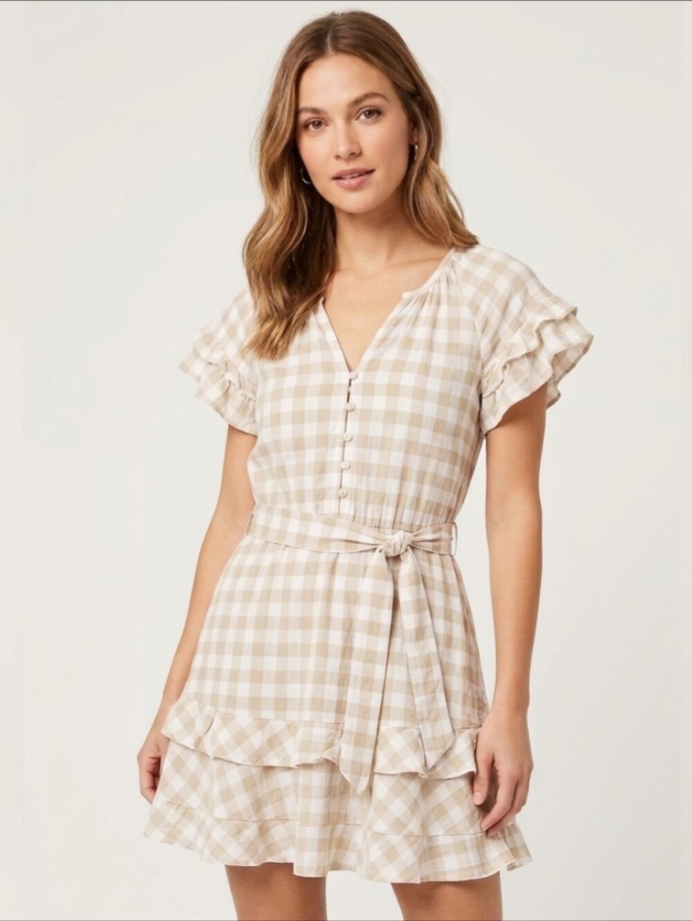 LOFT BEACH Gingham Dress